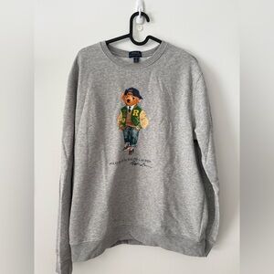 Polo by Ralph Lauren Grey Sweatshirt with Iconic Bear